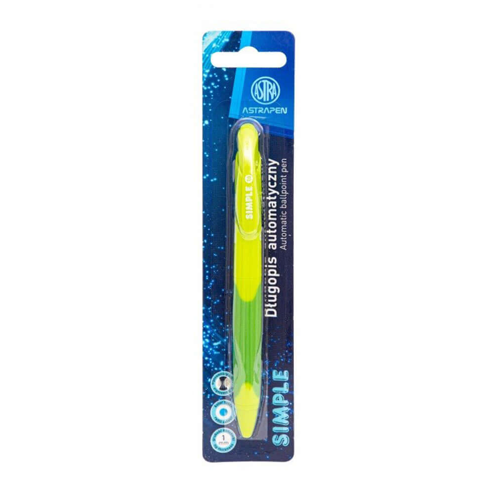 Pix cu mecanism Simple Astra Pen, grip ergonomic, blister Pix cu mecanism Simple Astra Pen, grip ergonomic, blister